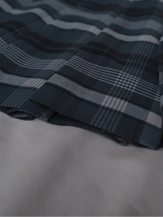 Aritzia Sunday Best Plaid Pleated Mini Skirt Dark Green Navy Size 0 - Picture 10 of 10